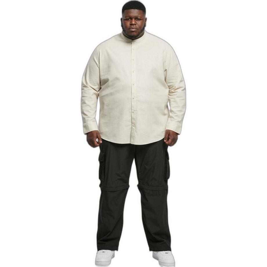 URBAN CLASSICS Baumwoll Stehkragenhemd  