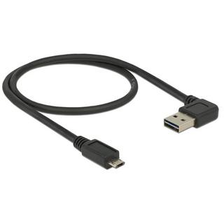 DeLock  0.5m, USB2.0-A/USB2.0 Micro-B cavo USB 0,5 m USB A Micro-USB B Nero 