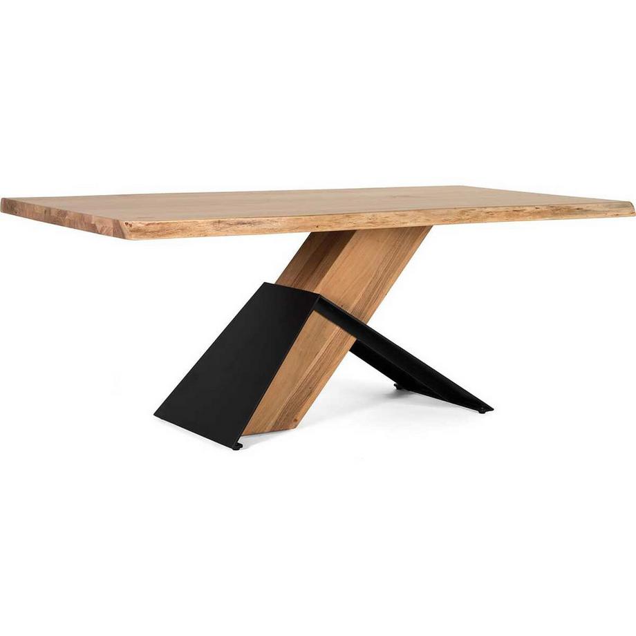 mutoni Table de salle à manger Line en acacia naturel 200  