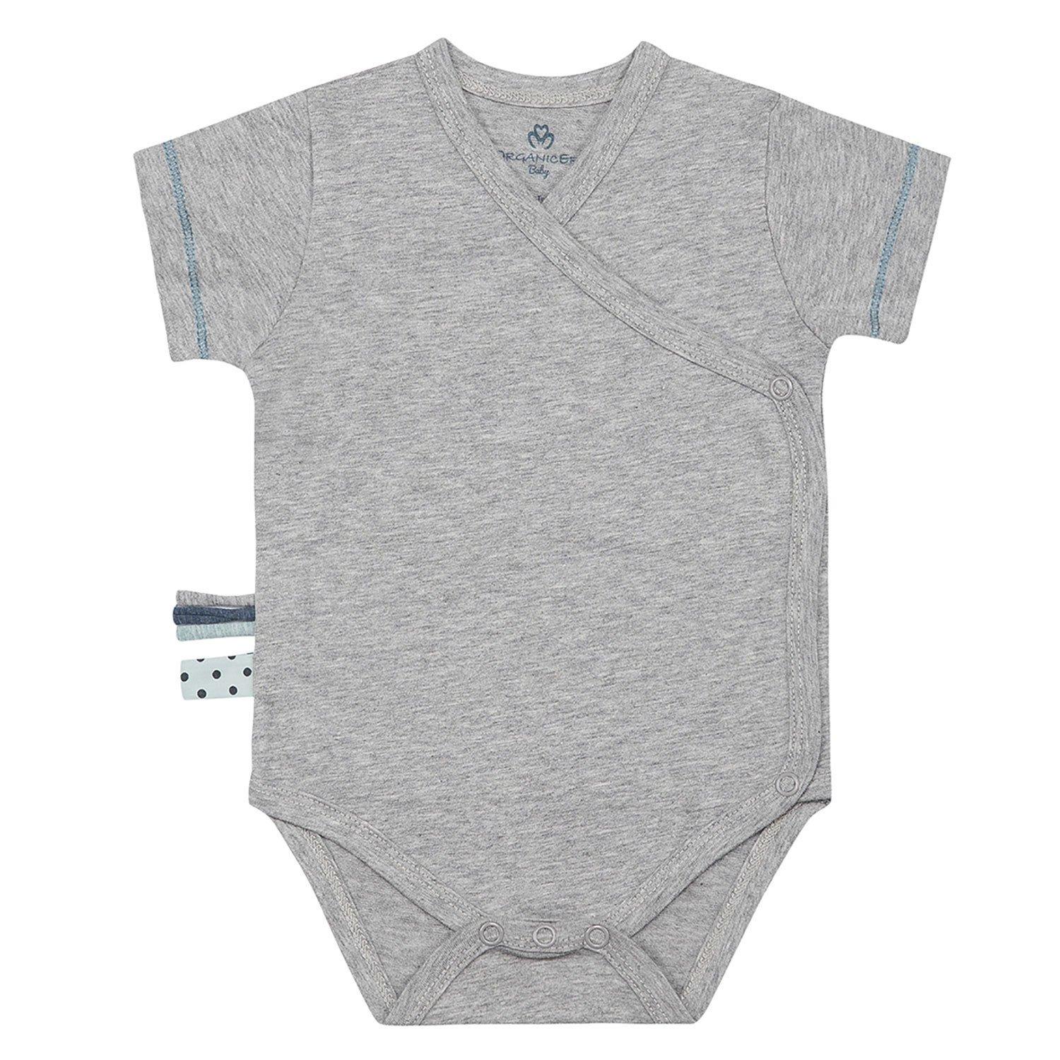 Image of Wickel-kurzarmbody Unisex Taubengrau 18-24M