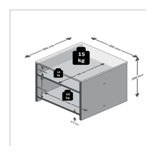 Calicosy Table d'Appoint 1 Étagère - Lund  