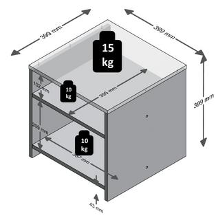 Calicosy Table d'Appoint 1 Étagère - Lund  