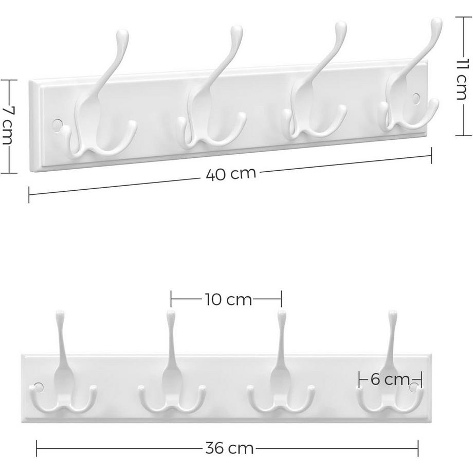 Songmics Wandgarderobe Hakenleiste  
