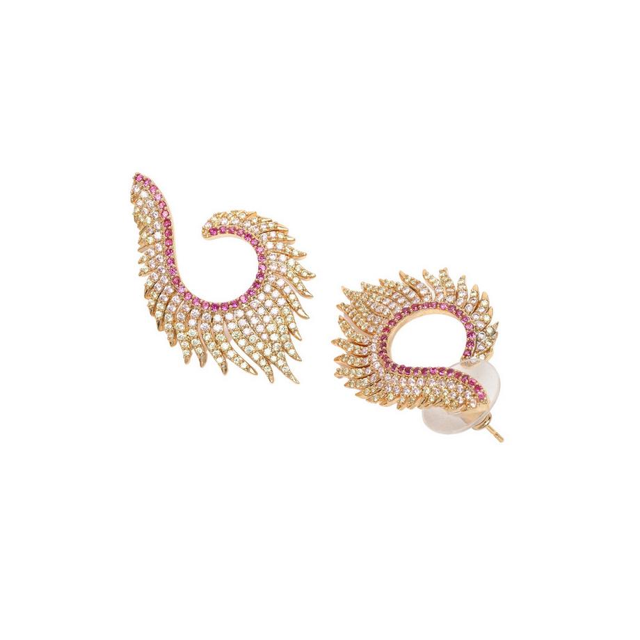 AVANT-GARDE PARIS  Diva Wunderschöne Feder-Steckerohrringe 