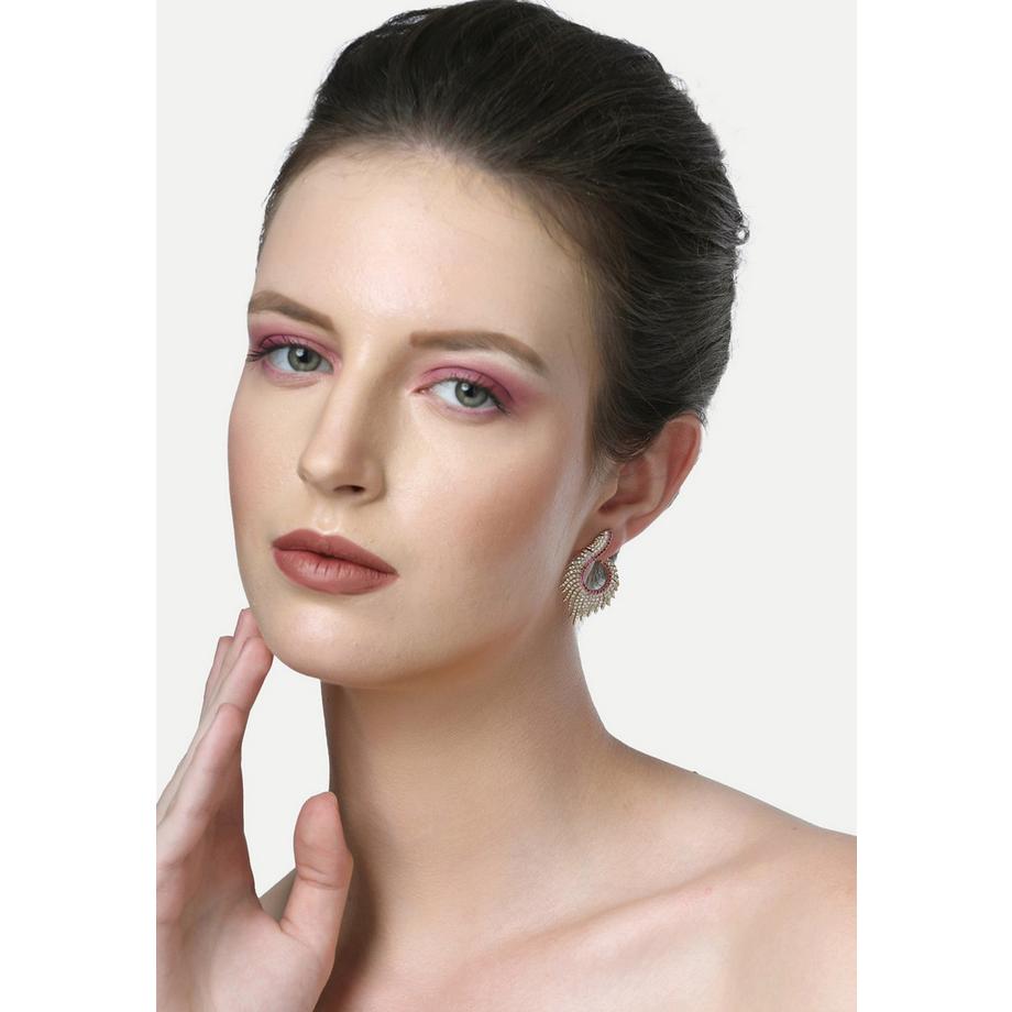 AVANT-GARDE PARIS  Diva Wunderschöne Feder-Steckerohrringe 