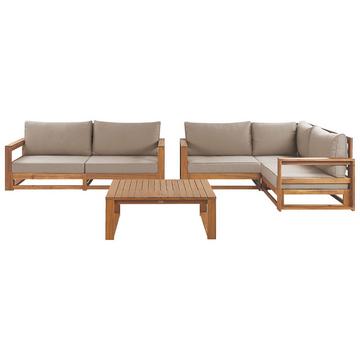 Set lounge pour jardin en Bois d'acacia certifié FSC® Moderne TIMOR