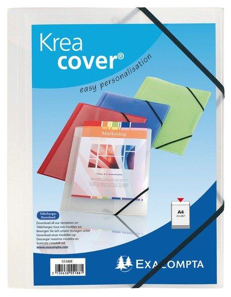 Image of EXACOMPTA Gummibandmappe A4 55188E weiss-transp. EXACOMPTA Gummibandmappe A4 55188E weiss-transp.