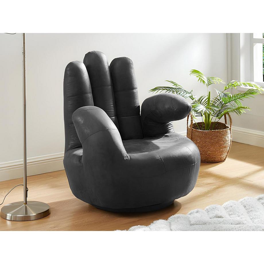 Vente-unique Fauteuil main pivotant CATCHY en simili  