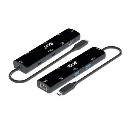Club3D  CSV-1599 station d'accueil USB 3.2 Gen 1 (3.1 Gen 1) Type-C Noir 