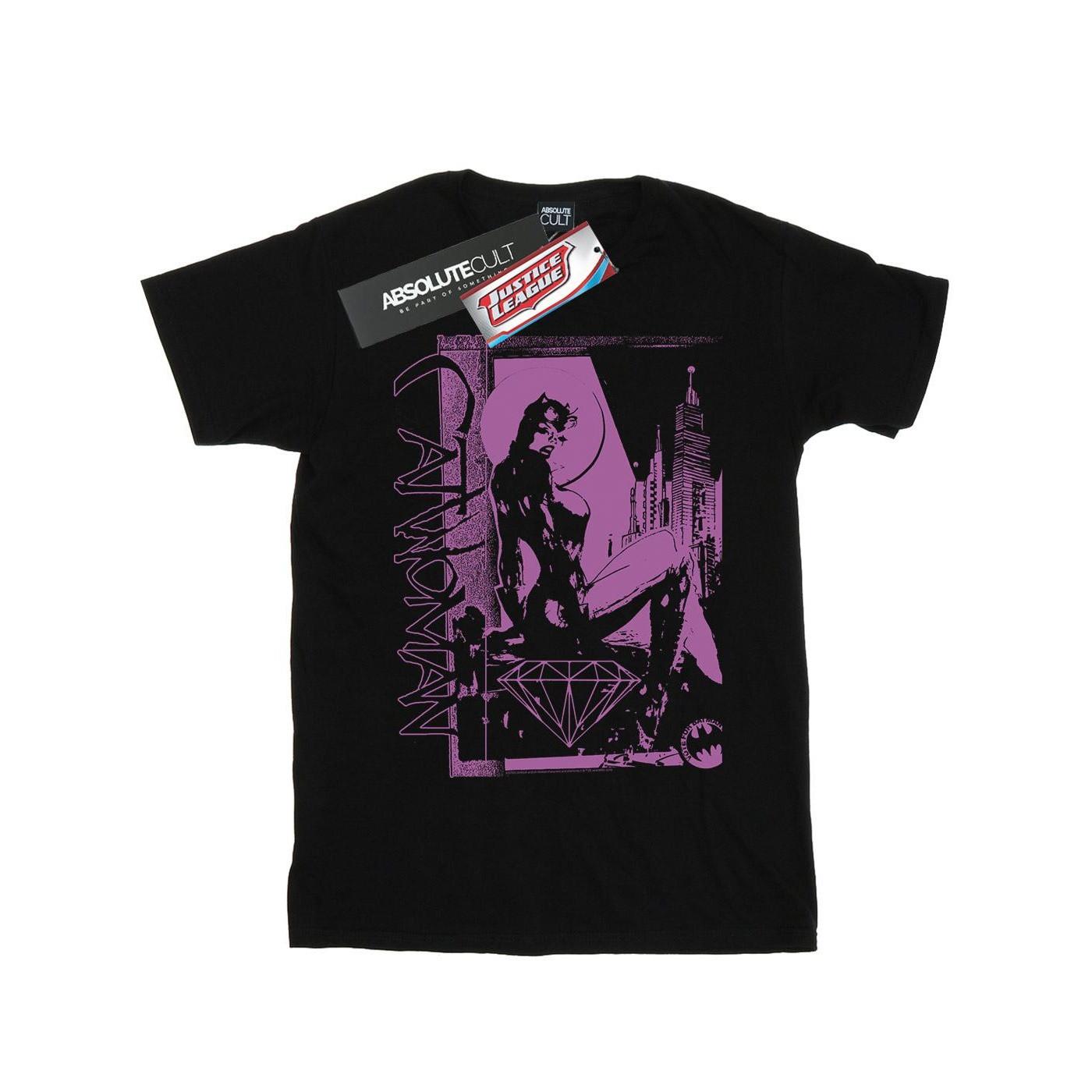 Image of Justice League Catwoman Vote For Batman Tshirt Mädchen Schwarz 104