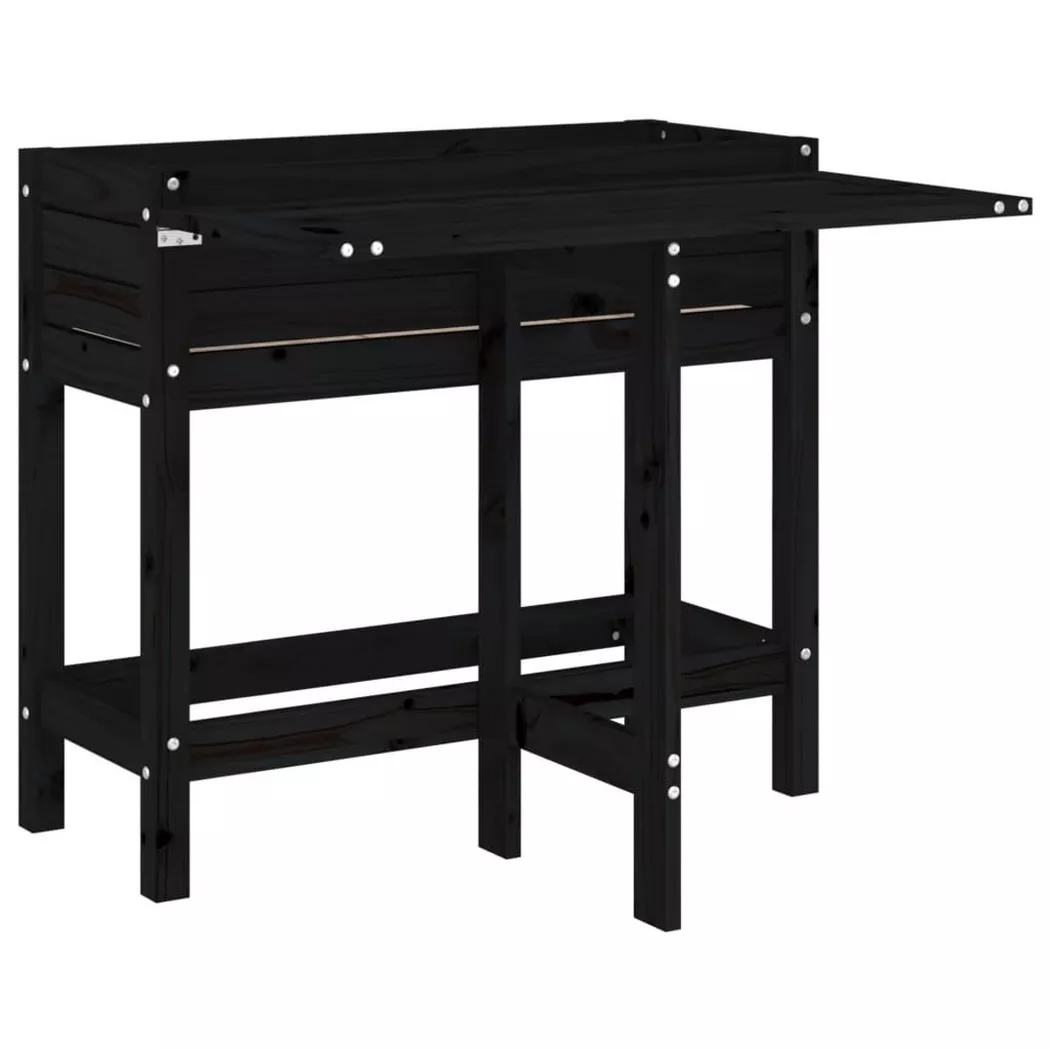 VidaXL - fioriera da giardino Legno di pino, One Size, Nero