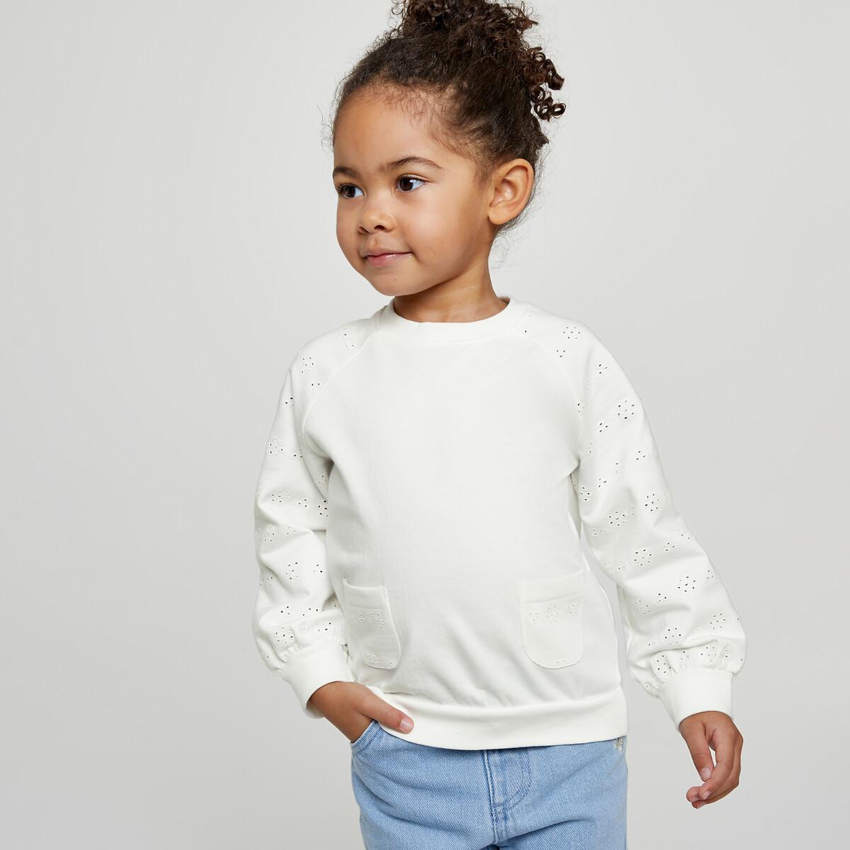 Image of Sweatshirt Mit Lochstickerei Unisex Weiss 12 mese
