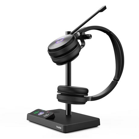 Yealink  Yealink WH62 Dual Teams Systèmes de conférences audio personnelle Sans fil Arceau Bureau/Centre d'appels Micro-USB Socle de chargement Noir 