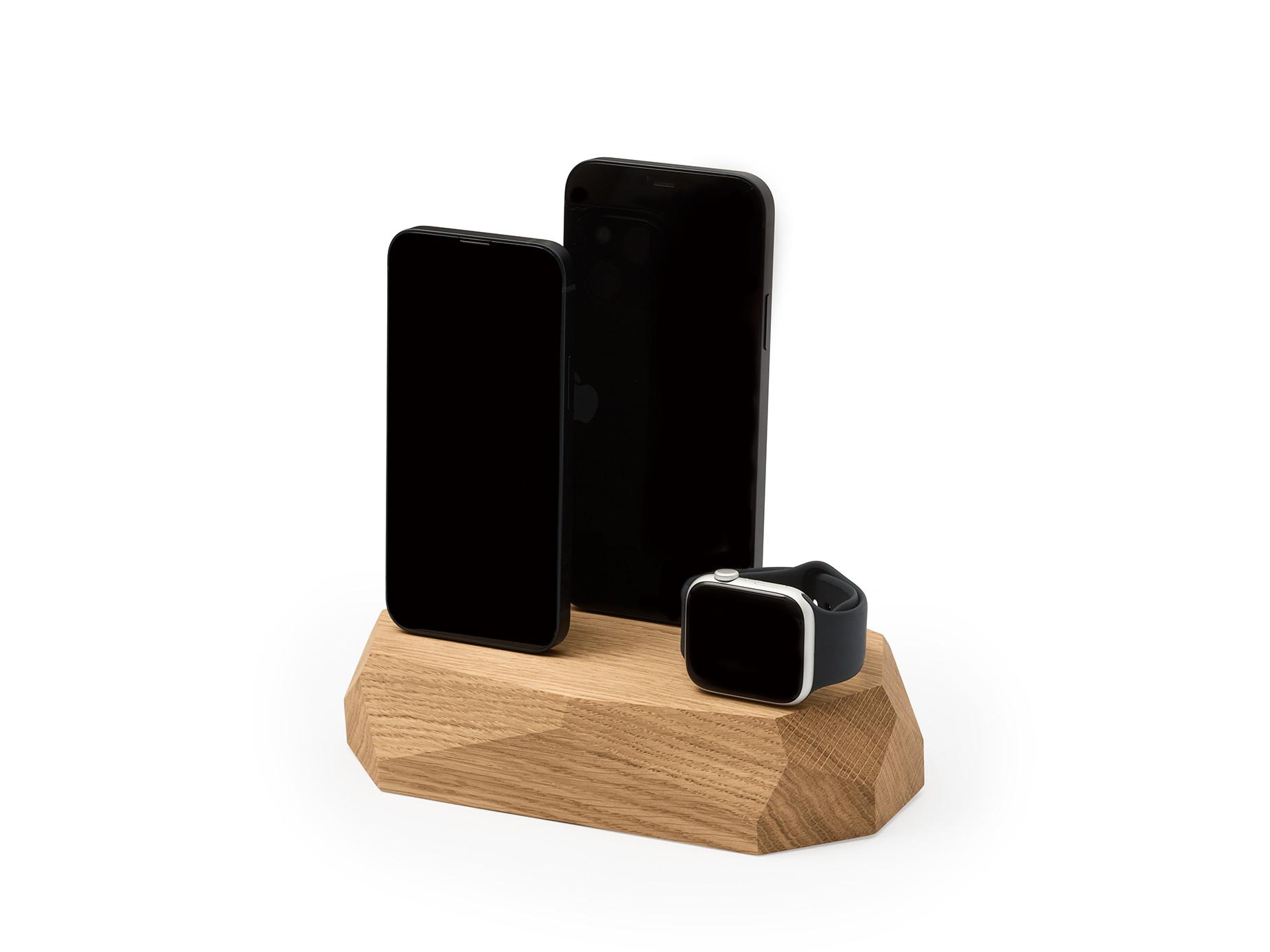 Oakywood  Triple Dock - Dockingstation aus Holz für drei Geräte 