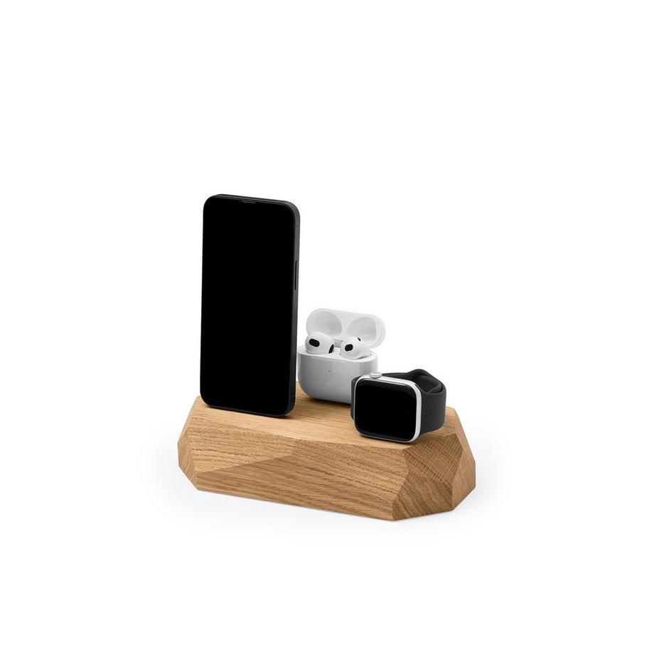 Oakywood  Triple Dock - Station d'accueil en bois pour trois appareils 