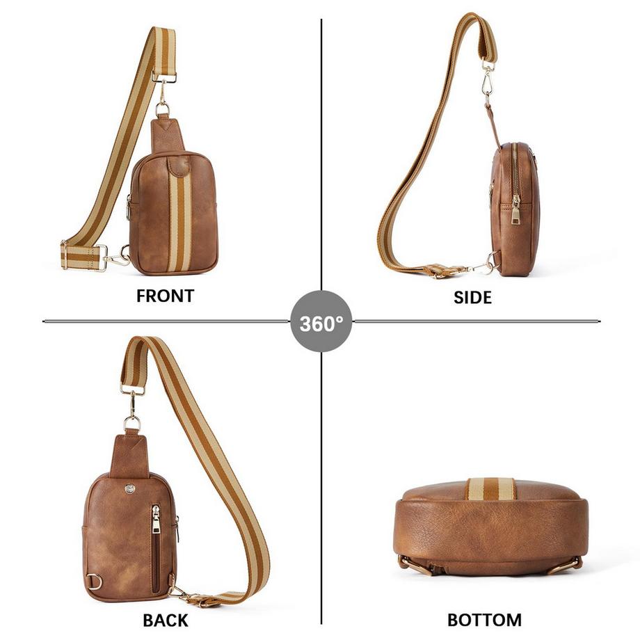 Only-bags.store Piccola Borsa a Tracolla in Pelle PU con Cinghia Intrecciata  