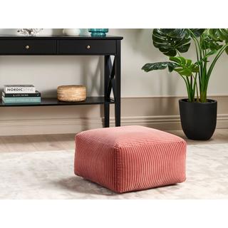 Beliani Pouf en Velours côtelé Moderne MUKKI  