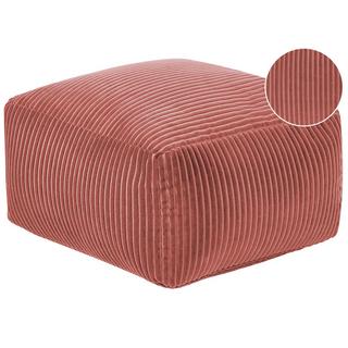 Beliani Pouf en Velours côtelé Moderne MUKKI  