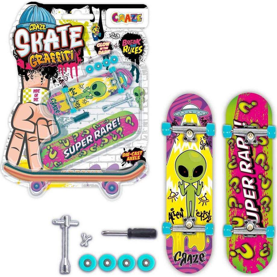 Craze  Finger-Skateboard Double Mix Assorti 