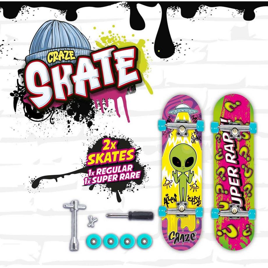Craze  Finger-Skateboard Double Mix Assorti 