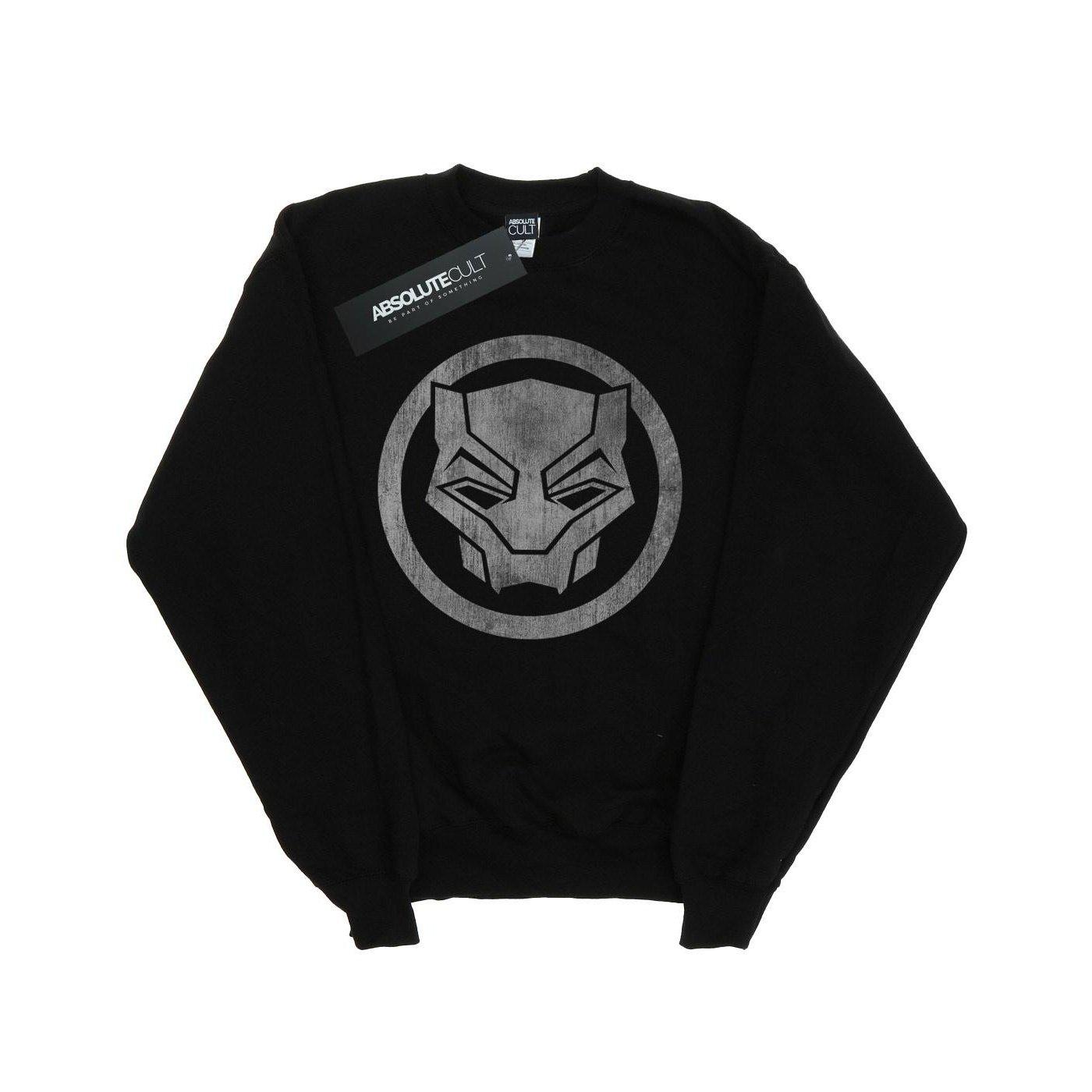 Image of Black Panther Distressed Icon Sweatshirt Mädchen Schwarz 140/146