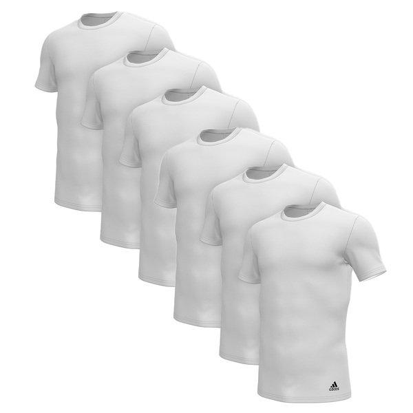 Image of adidas 6er Pack Active Flex Cotton - Unterhemd Shirt Kurzarm Herren Weiss L
