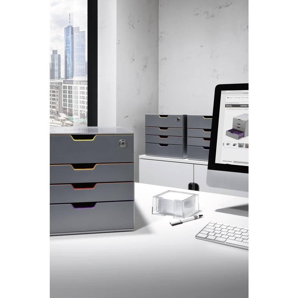 DURABLE VARICOLOR 4 SAFE - 7606  Cassettiera Grigio DIN A4, DIN C4, Folio, Letter Numer  