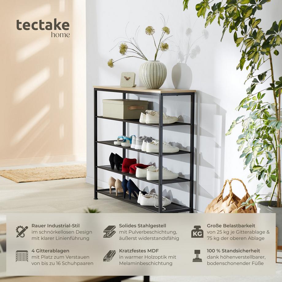 Tectake Scarpiera Sheffield  stile industriale  