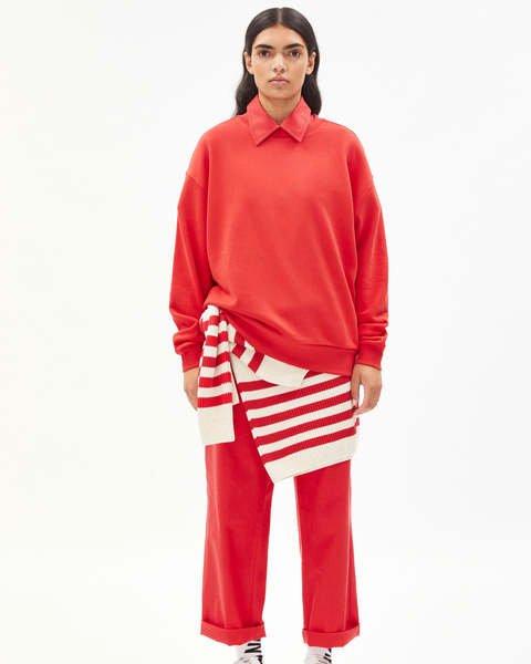 Image of Aarin Dark Poppy - Sweatshirt Damen Damen Rot S