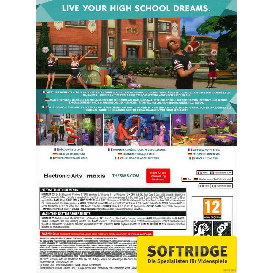 maxis  Die Sims 4 Add-On: High School (Code in a Box) 