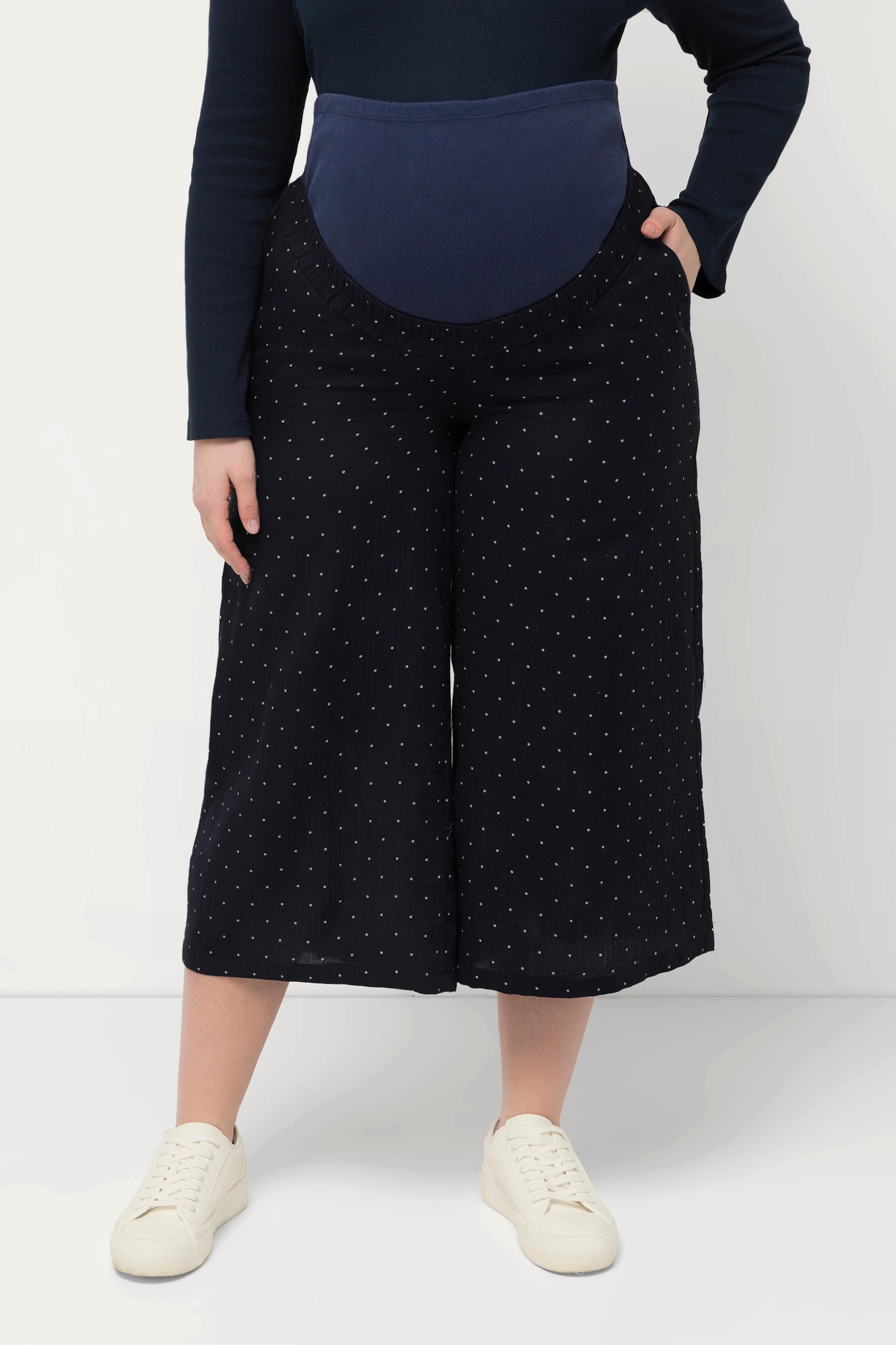 Ulla Popken  Culottes Bellieva in mussola con cintura elastica 