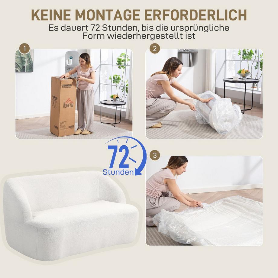 Northio 2-Sitzer-Sofa, geschwungenes Design  