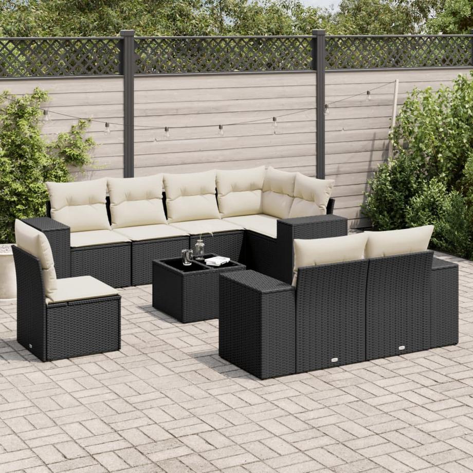 VidaXL Ensemble de canapés de jardin rotin synthétique  