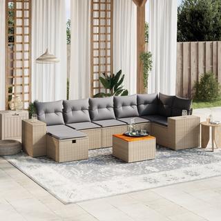 VidaXL set divano da giardino Polirattan  