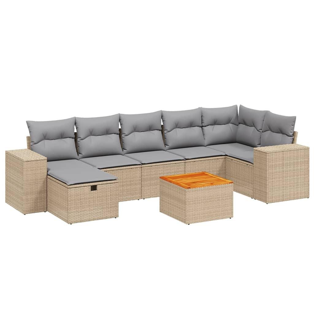 VidaXL set divano da giardino Polirattan  