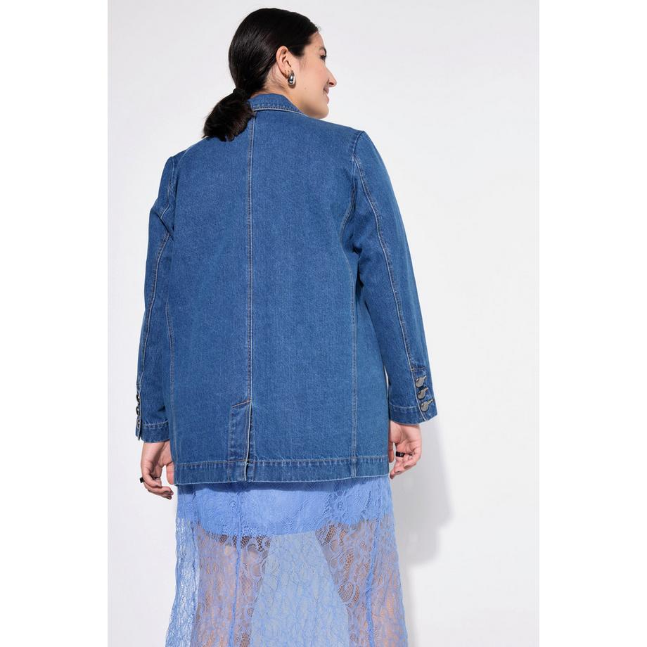 Studio Untold Jean Coupe Loose Blazer Deux Rangées de Boutons  