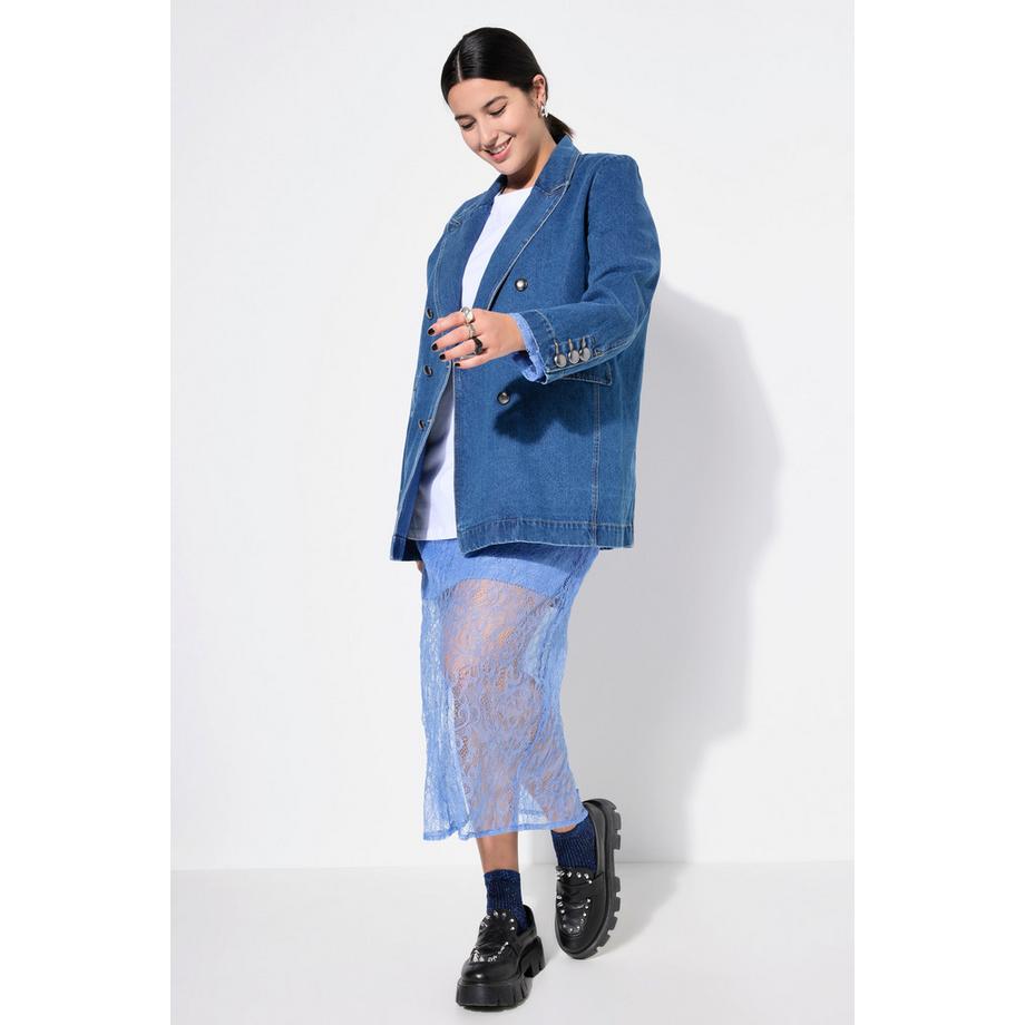 Studio Untold Jean Coupe Loose Blazer Deux Rangées de Boutons  