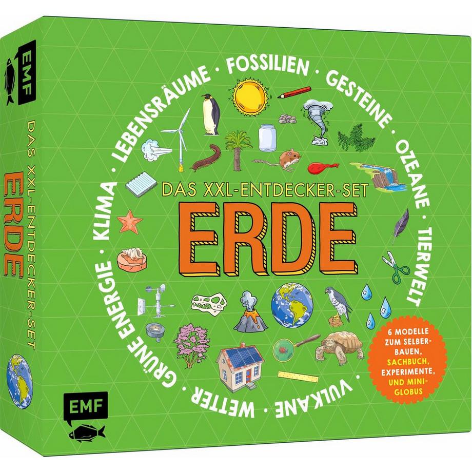 Das XXL-Entdecker-Set - Erde: 6 Modelle zum Selberbauen, Sachbuch, Experimente und Mini-Globus