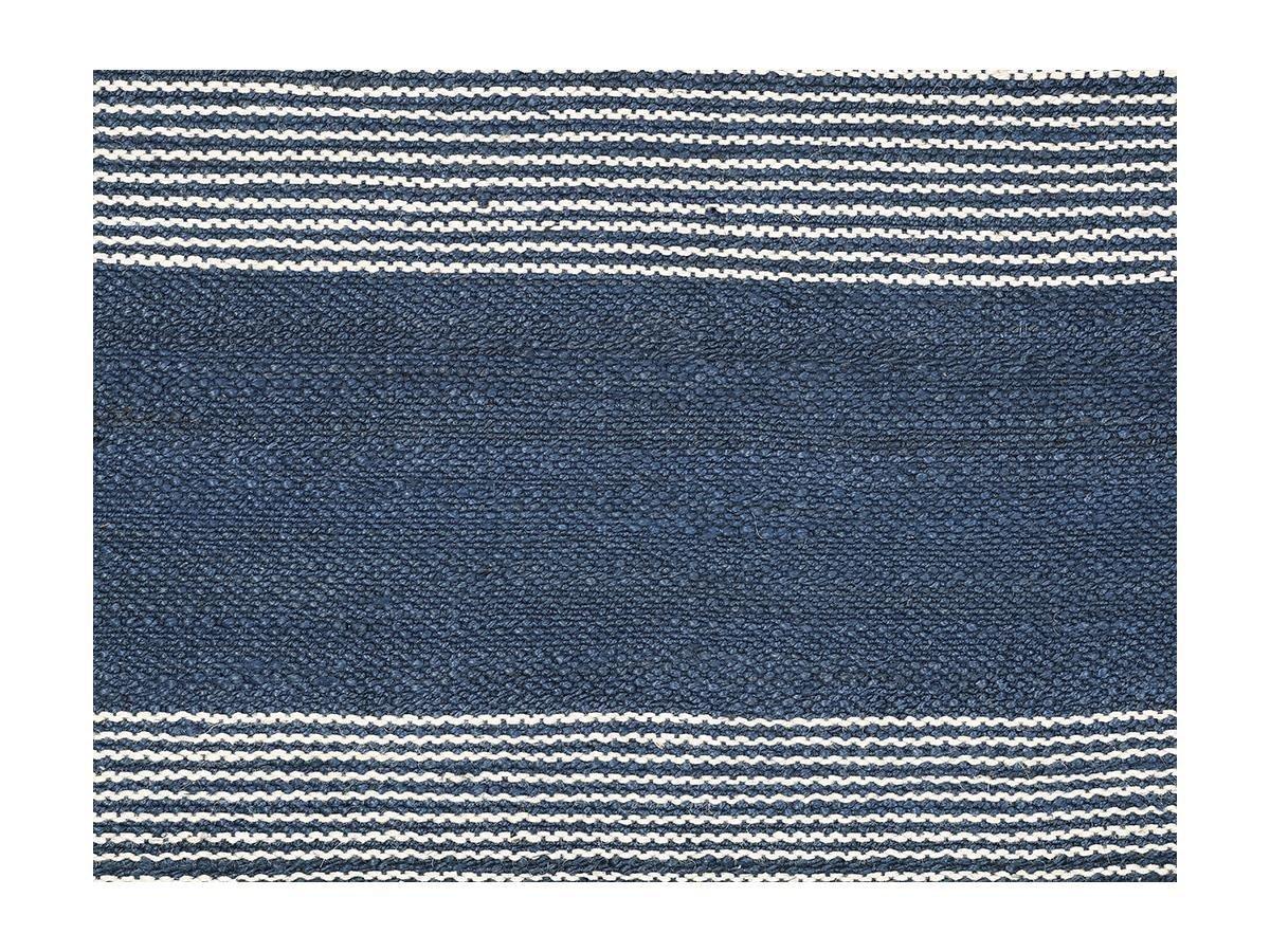 OZAIA Tapis en jute tissé à  la main KOCHI  marine  