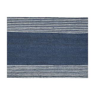 OZAIA Tappeto  in Juta tessuto a mano Blu marine e Bianco KOCHI  