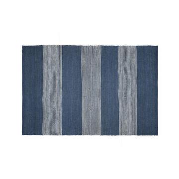 Tappeto  in Juta tessuto a mano Blu marine e Bianco KOCHI