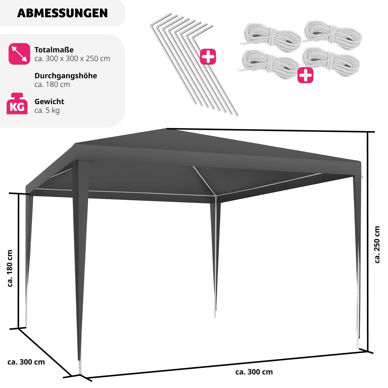 Tectake Pavillon mit UV-Schutz  