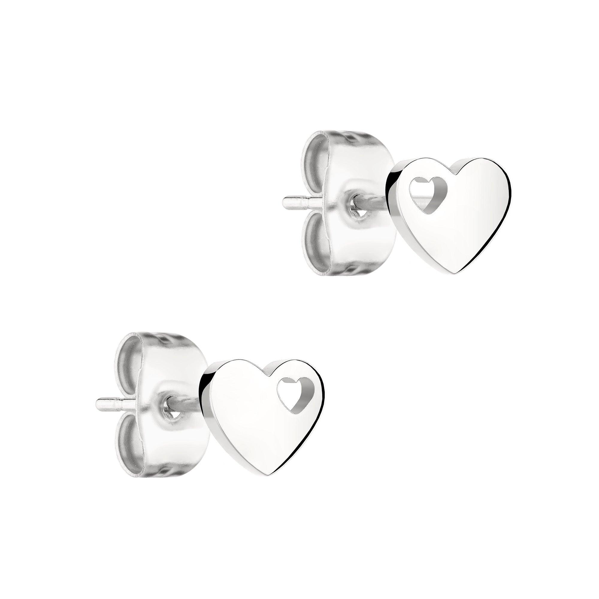 Image of Ohrstecker Im Herzdesign Unisex 6mm