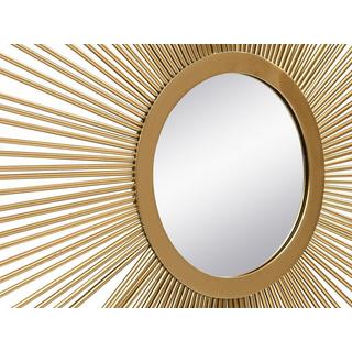 Vente-unique Miroir mural soleil en métal  - D. 70 cm - Doré -  LEVANZO  