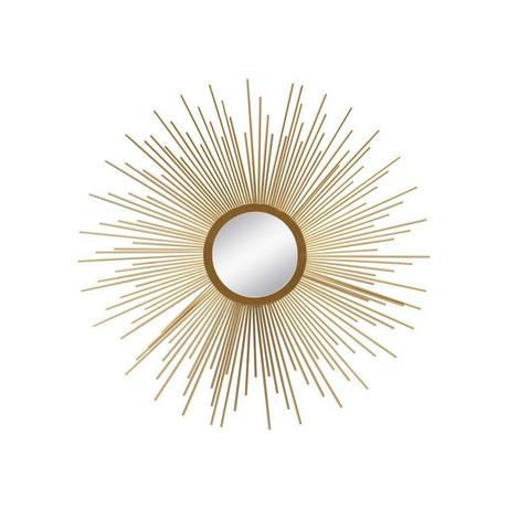 Vente-unique Miroir mural soleil en métal  - D. 70 cm - Doré -  LEVANZO  