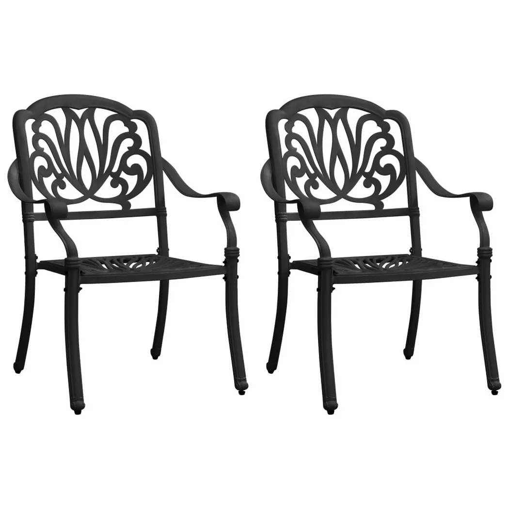 VidaXL - Chaise de jardin aluminium, One Size, Noir