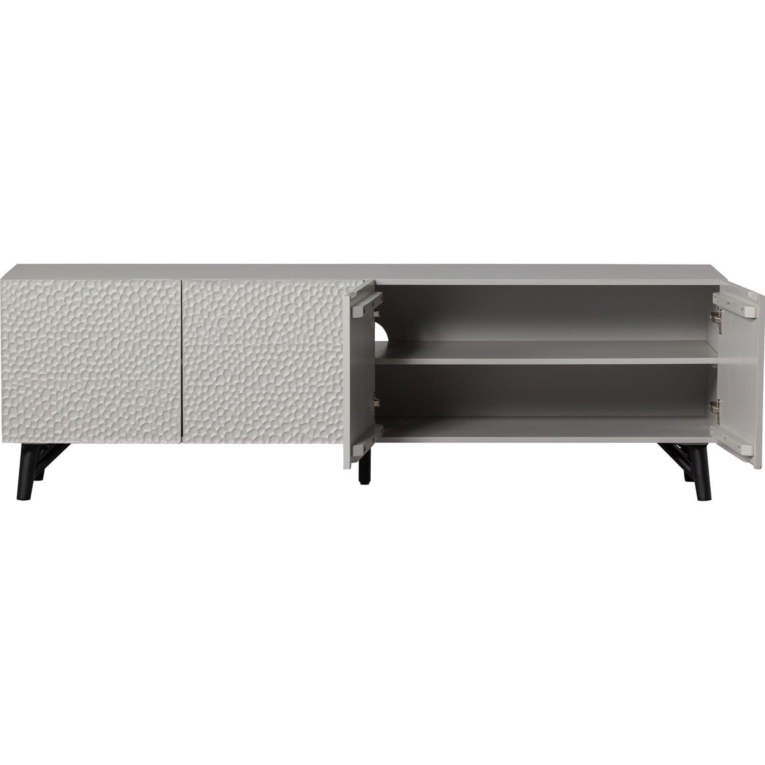 mutoni Meuble TV sculpté Mango brume 185x46  