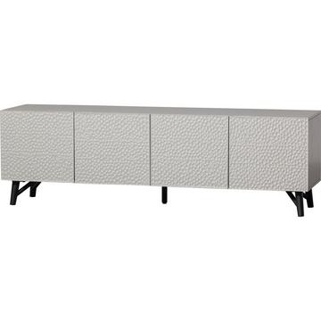 Credenza TV intagliata Mango nebbia 185x46