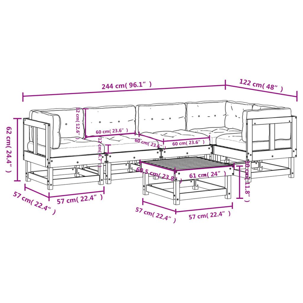 VidaXL Garten lounge set holz  