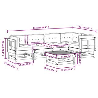 VidaXL Garten lounge set holz  